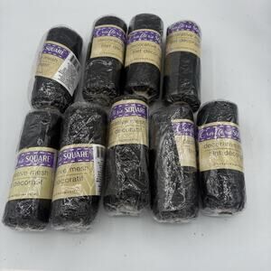 Crafters Square Decorative Mesh 6 in x 5 yards Black Lot of 9 New